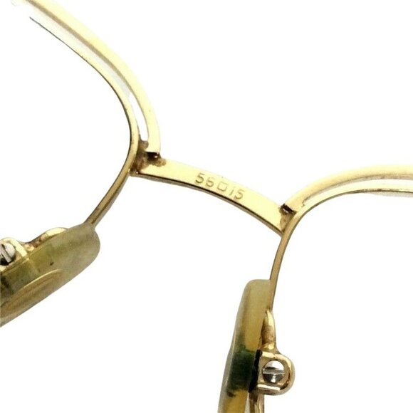 Elizabeth Arden Womens Aviator Eyeglasses Frames Gold & Blue Wire 56-15-140 - Picture 10 of 10